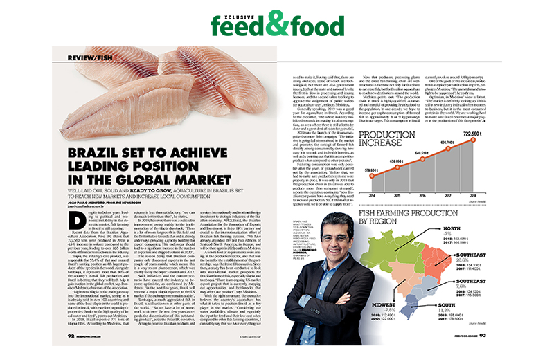 A Peixe BR está na edição internacional da Revista feed&food de janeiro